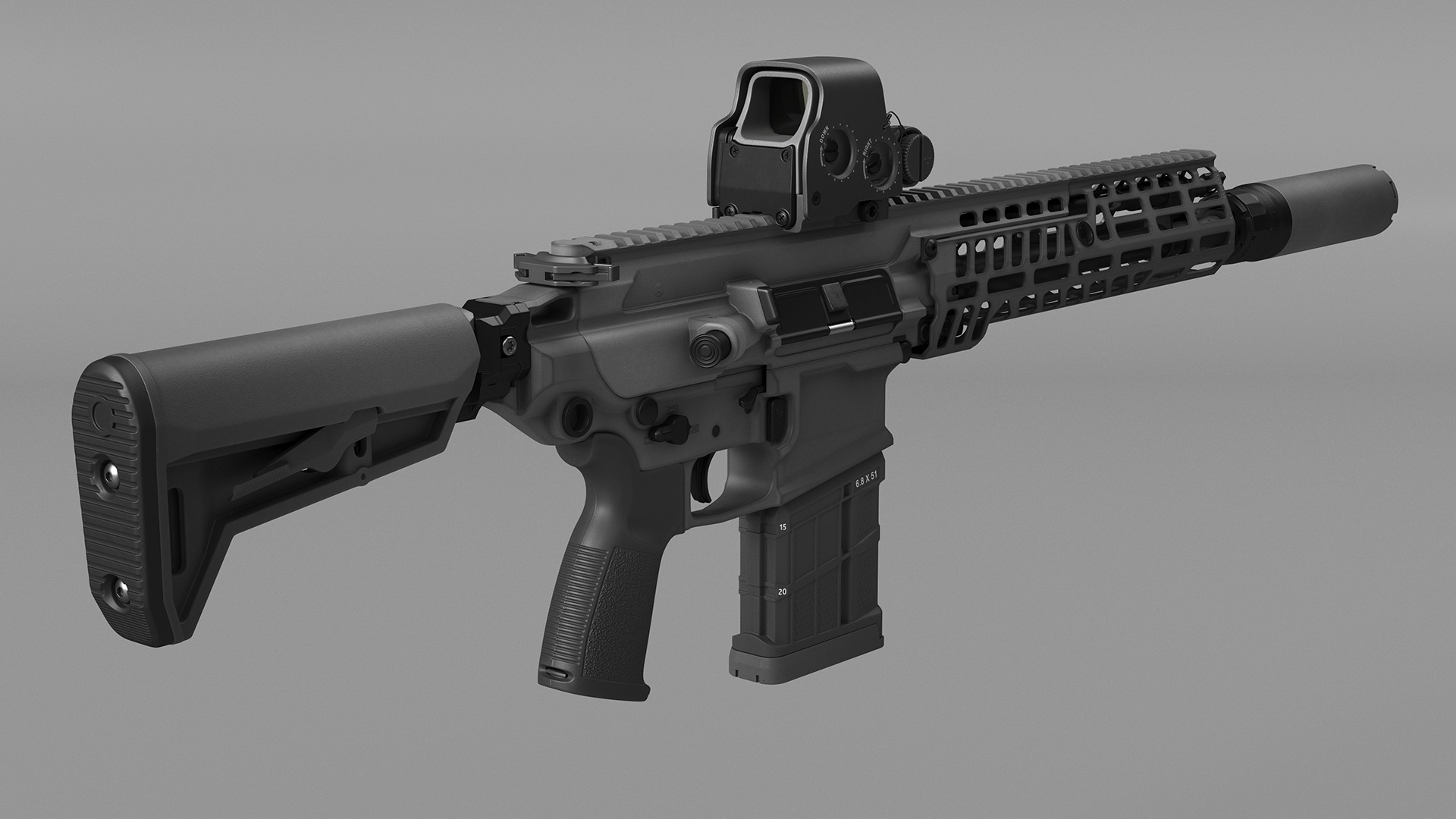 Multi Caliber Assault Rifle 3D