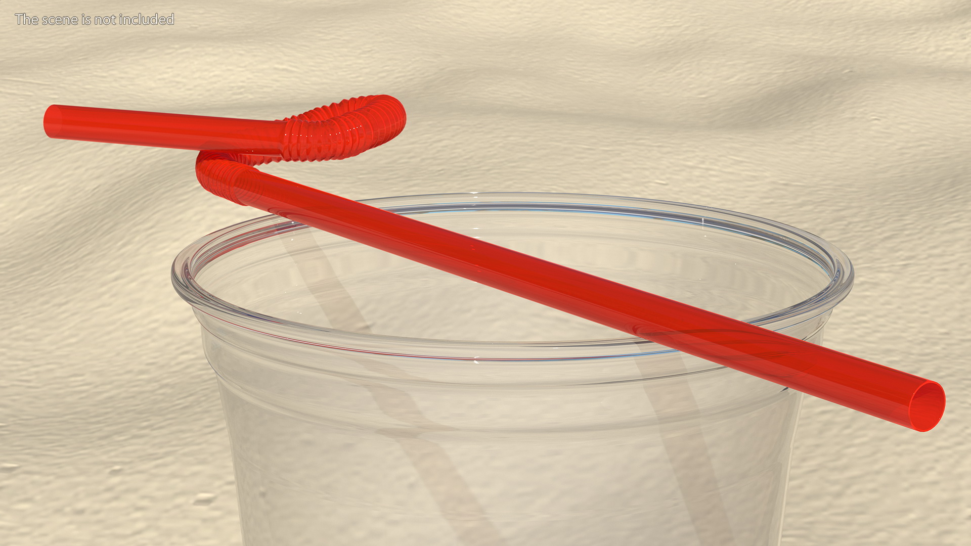 Drinking Straw Heart Shaped 3D