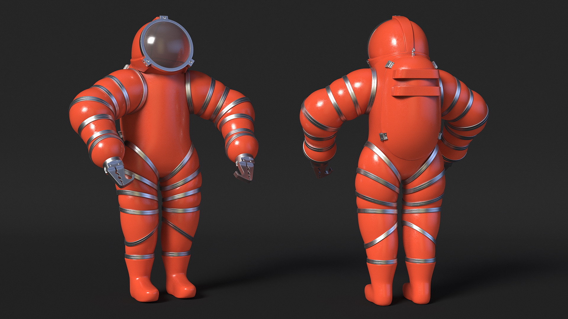 3D Deep Sea Diving Suit Rigged for Maya