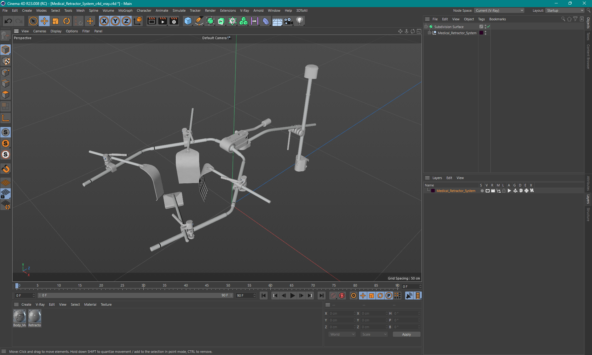 Medical Retractor System 3D model