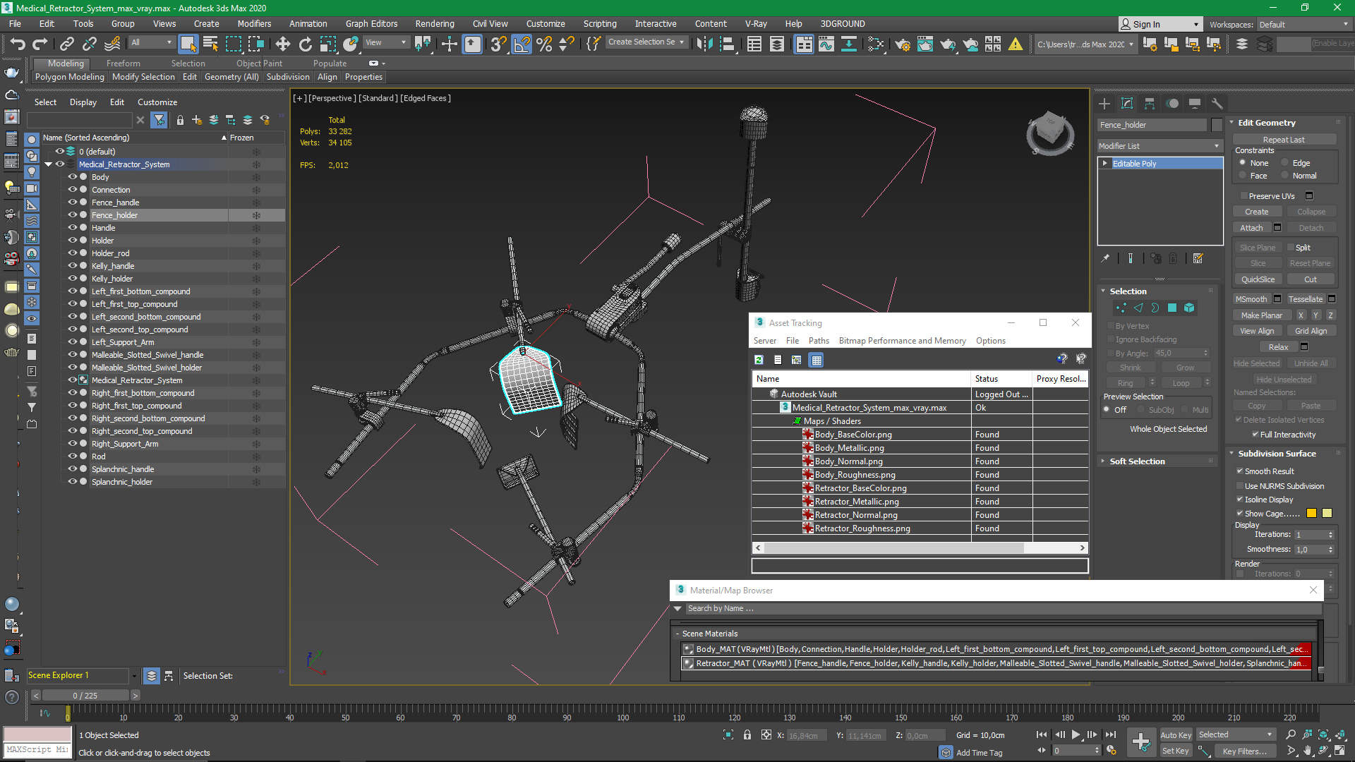 Medical Retractor System 3D model