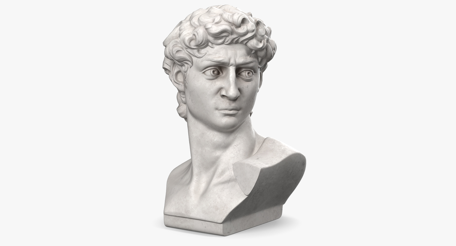 Bust of David by Michelangelo 3D model