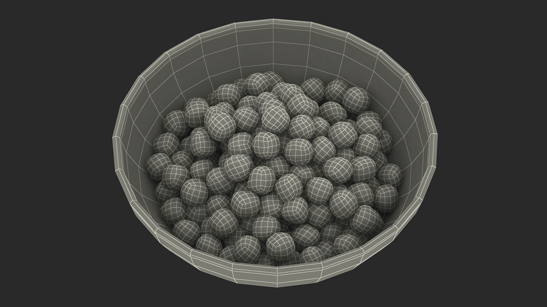 3D model Bowl of Cereal Balls