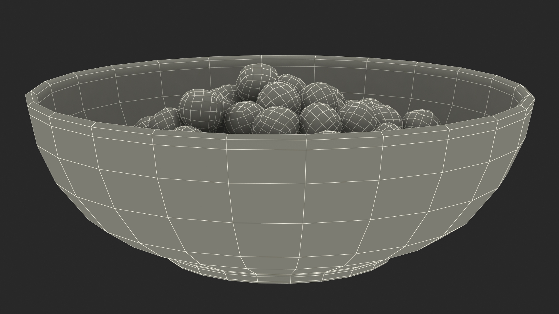 3D model Bowl of Cereal Balls