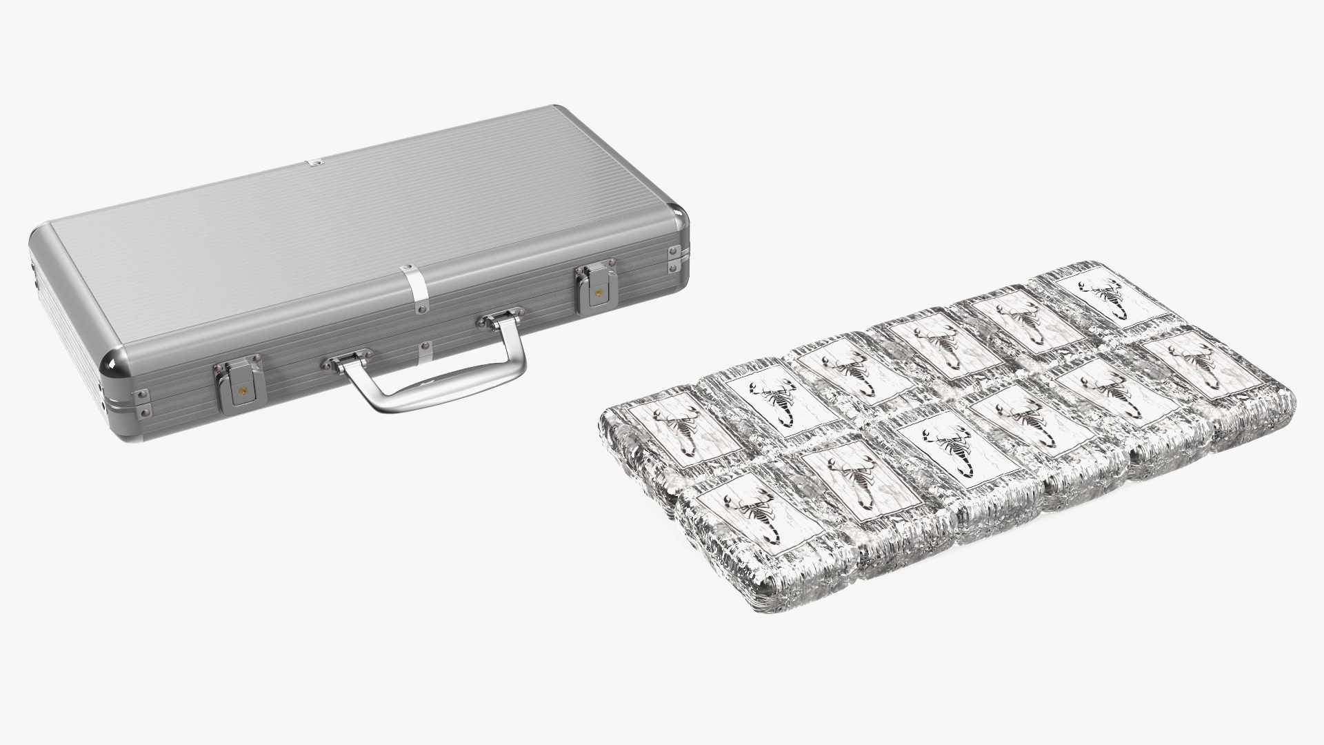 Cocaine Bricks in Briefcase 3D