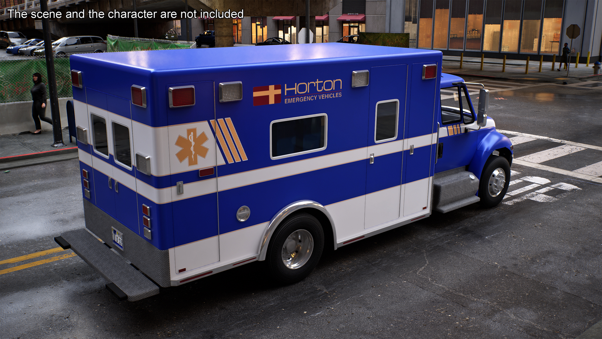 International Durastar Ambulance Truck Rigged for Cinema 4D 3D model