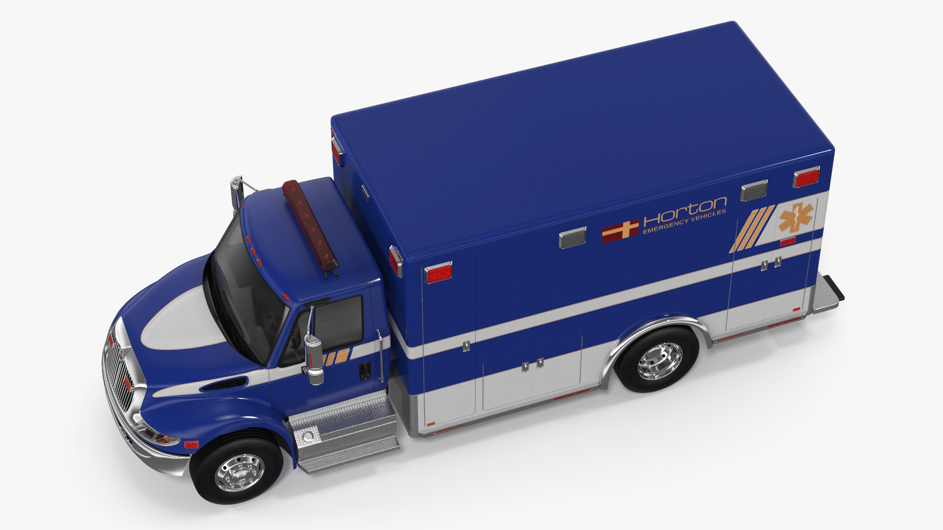 International Durastar Ambulance Truck Rigged for Cinema 4D 3D model