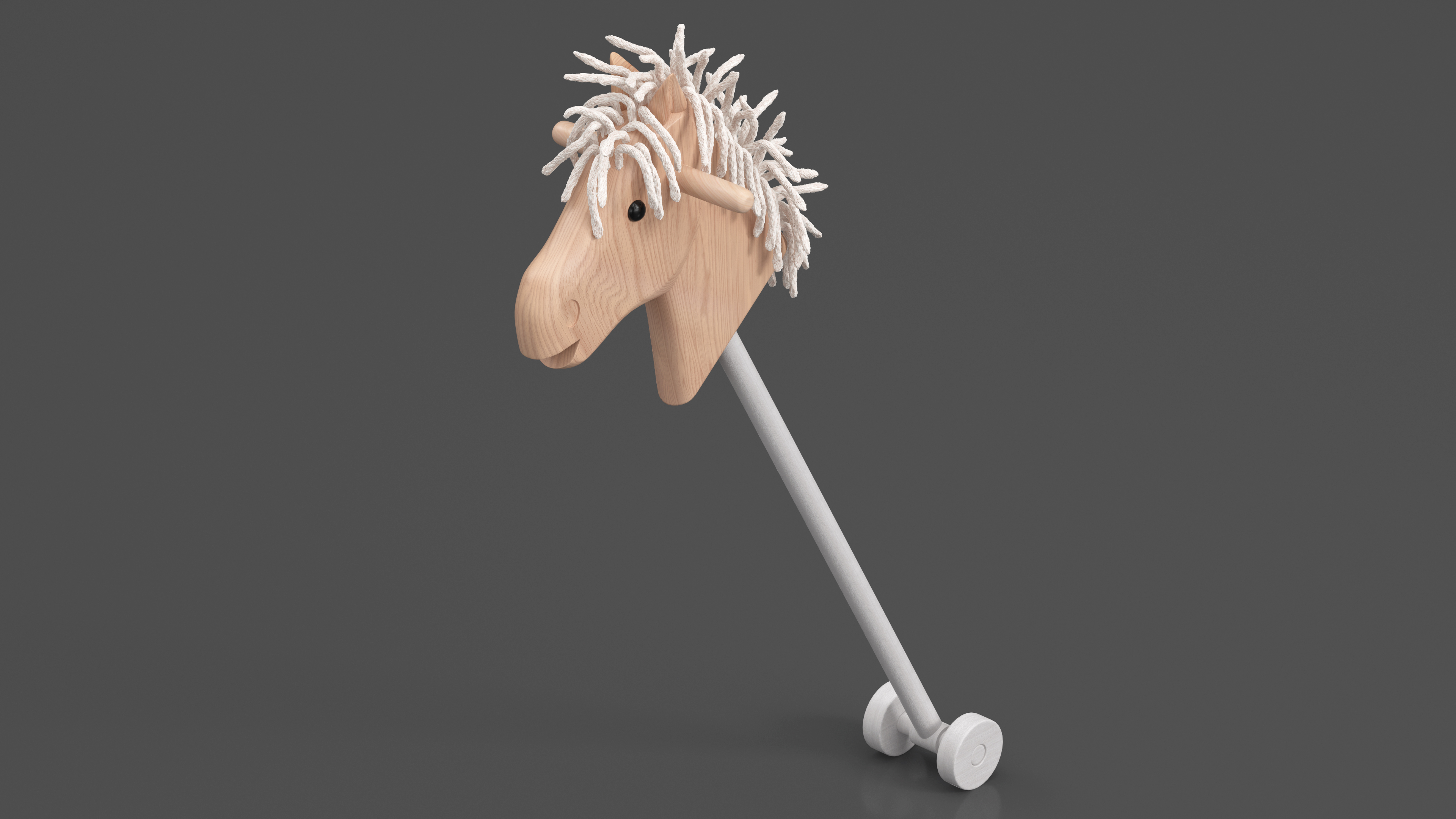 Hobby Horse Wooden Childs Toy 3D model