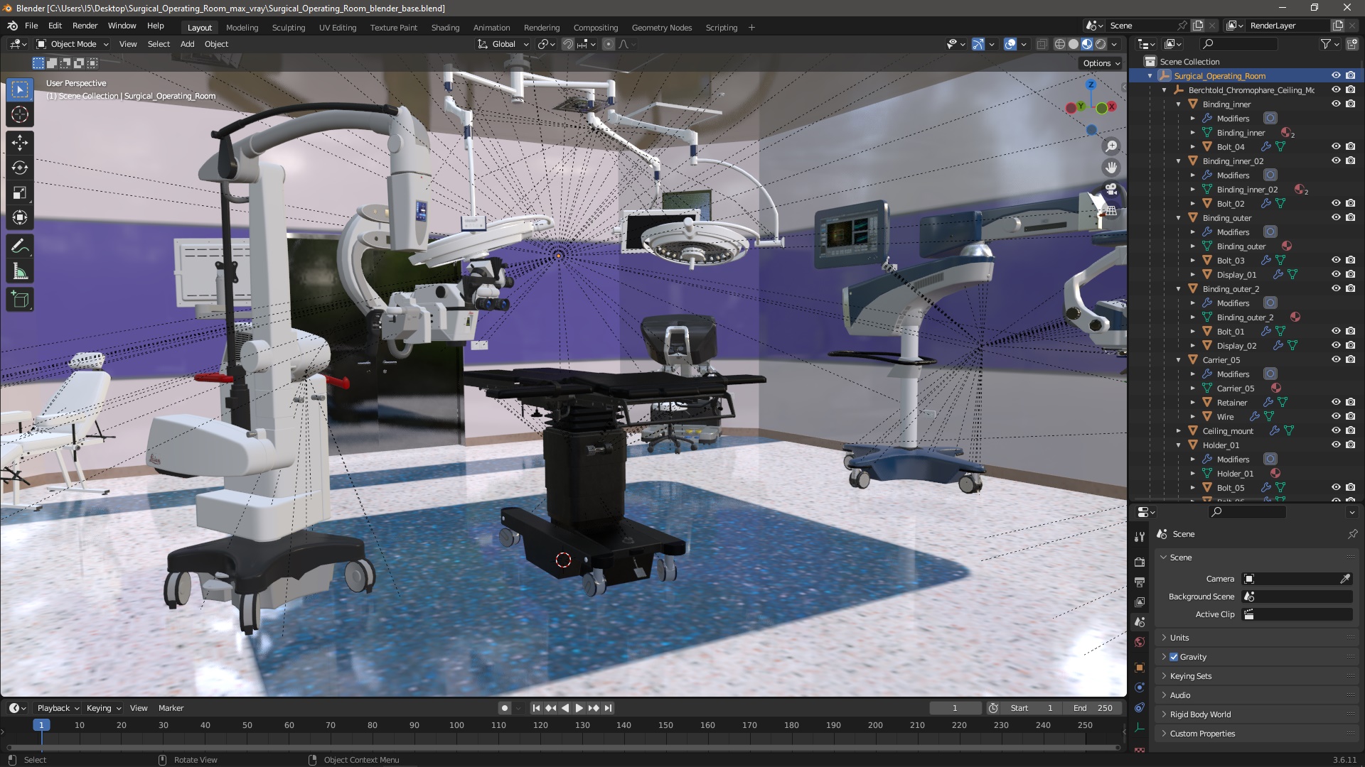 3D Surgical Operating Room model