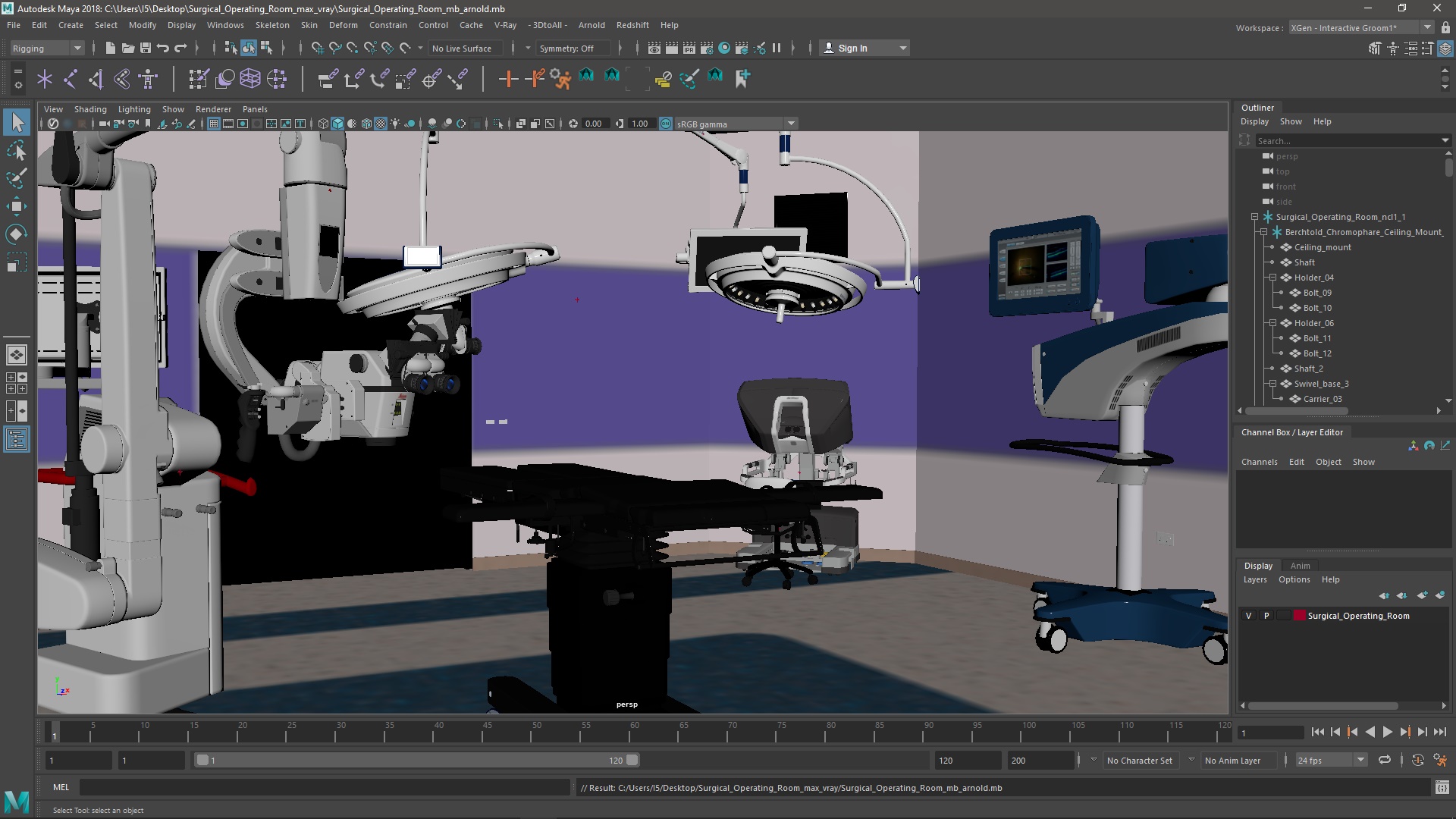 3D Surgical Operating Room model