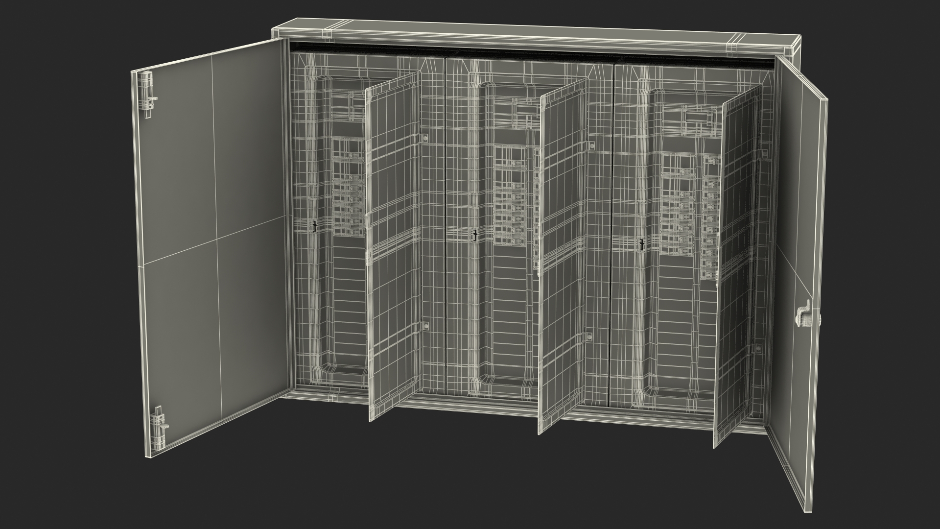 3D model Industrial Large Cabinet With Fuses