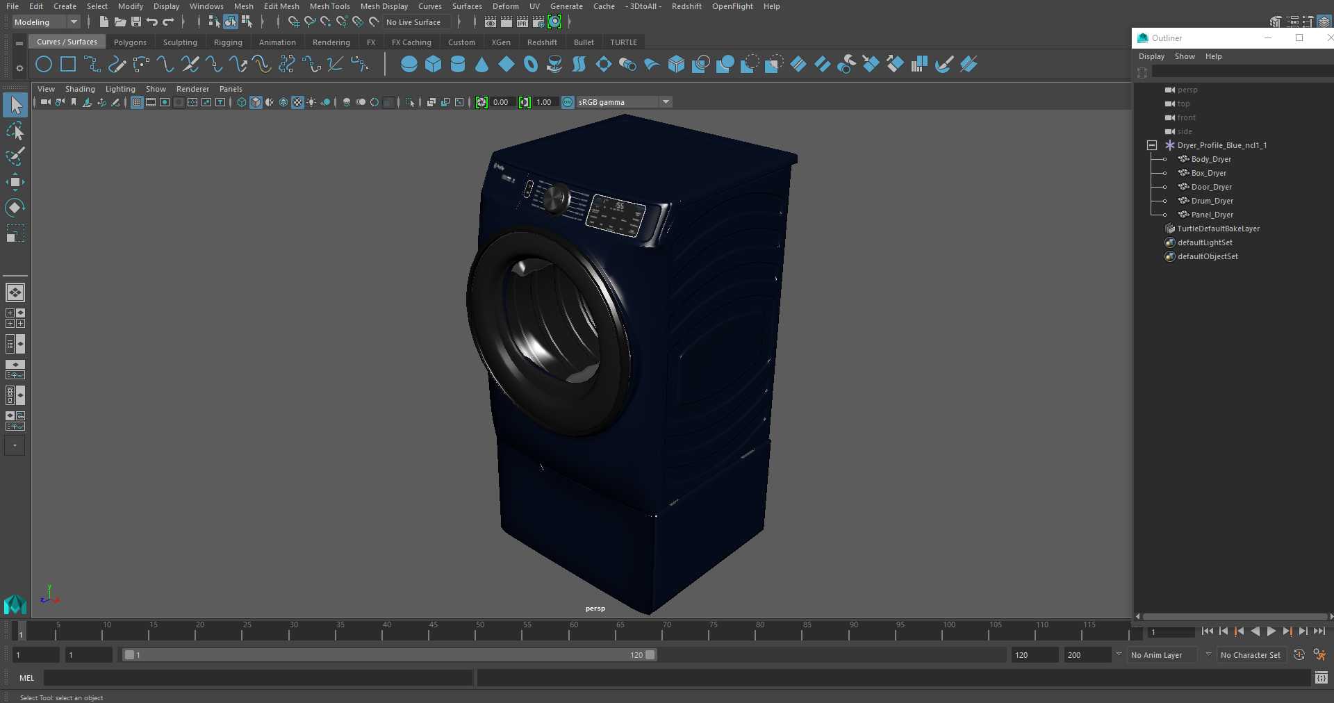 3D Dryer Profile Blue model