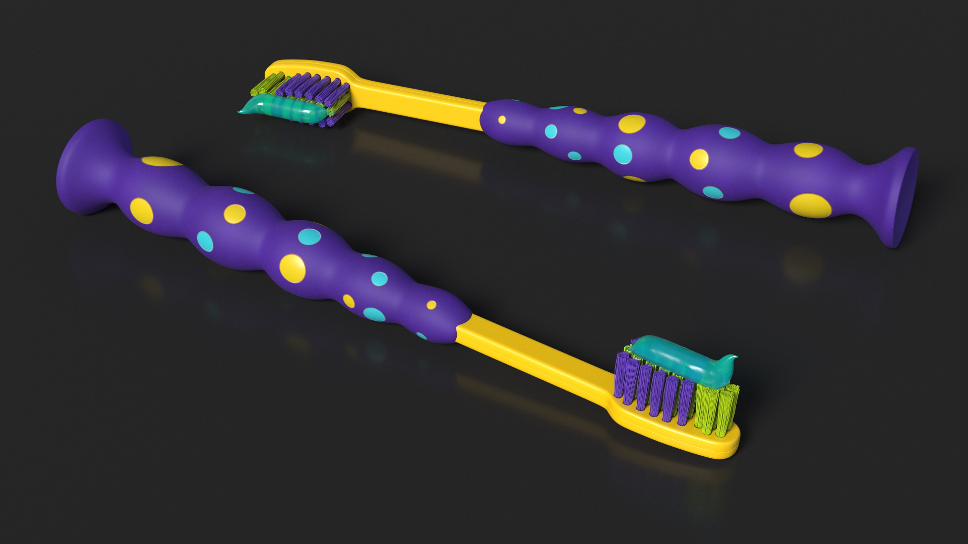 3D model Children Toothbrush with Toothpaste