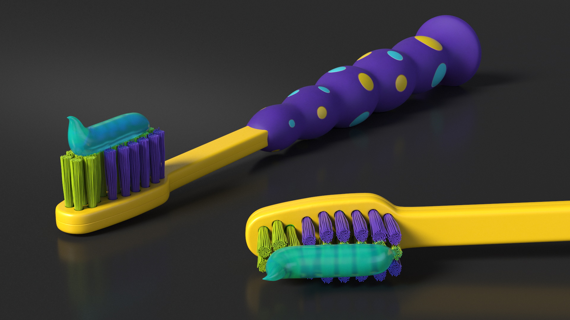 3D model Children Toothbrush with Toothpaste