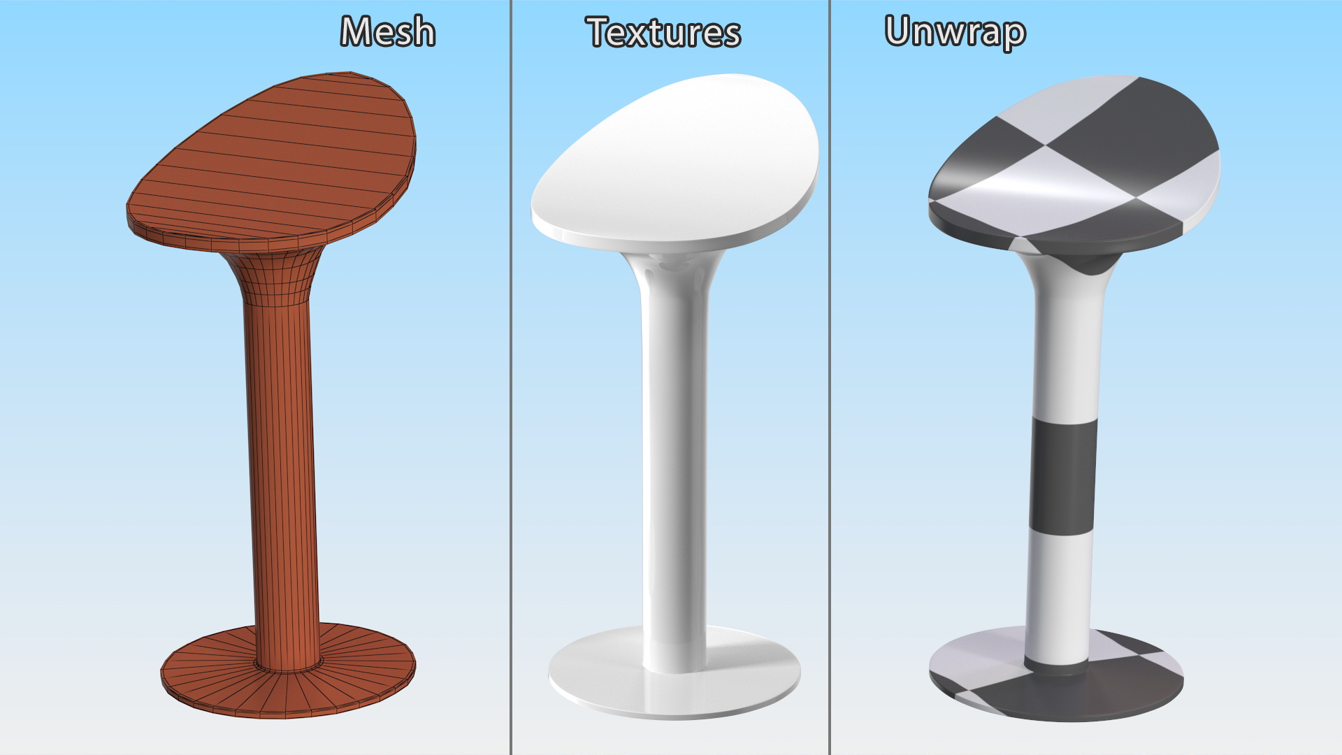 3D model Futuristic Bar Stool