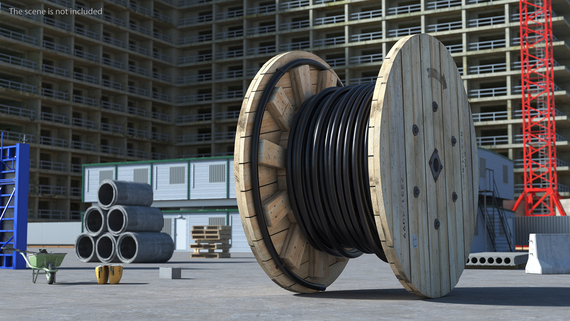 3D Cable Reel with Cable