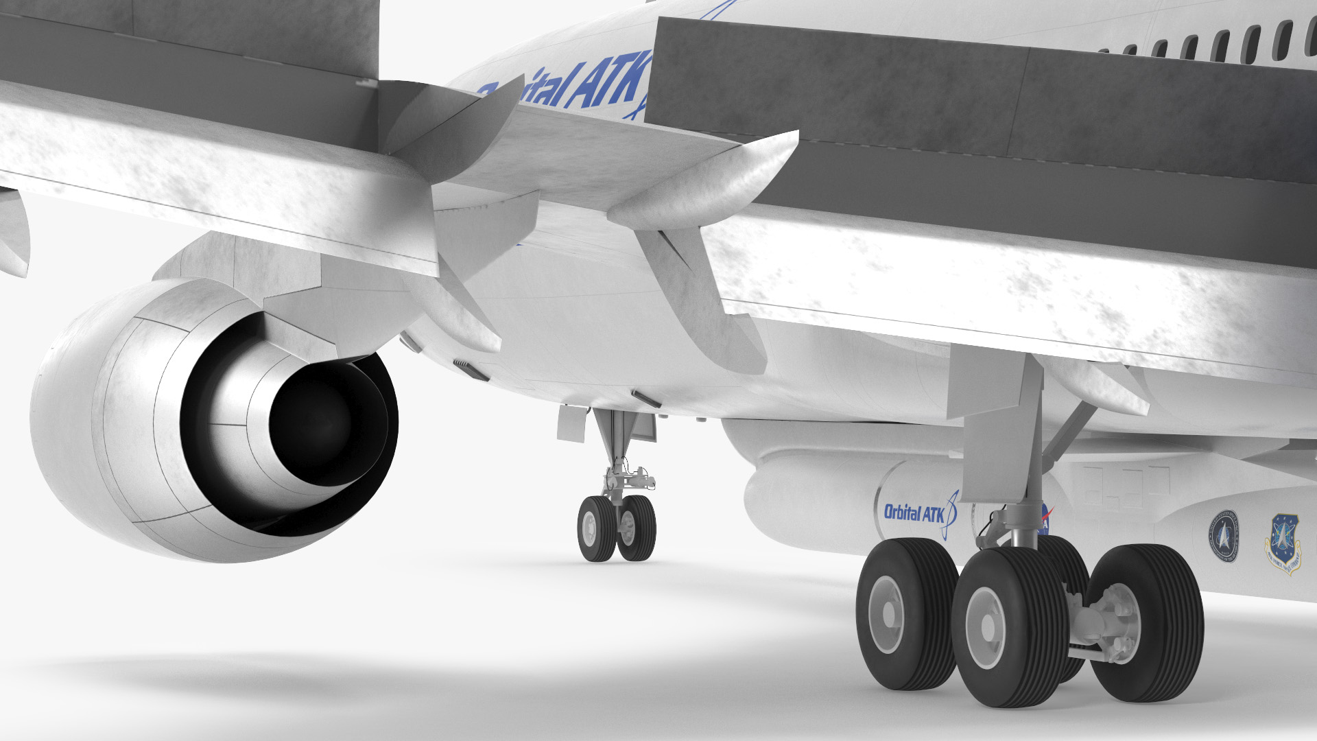 Lockheed L1011 Stargazer with Pegasus XL Rocket Rigged 3D model