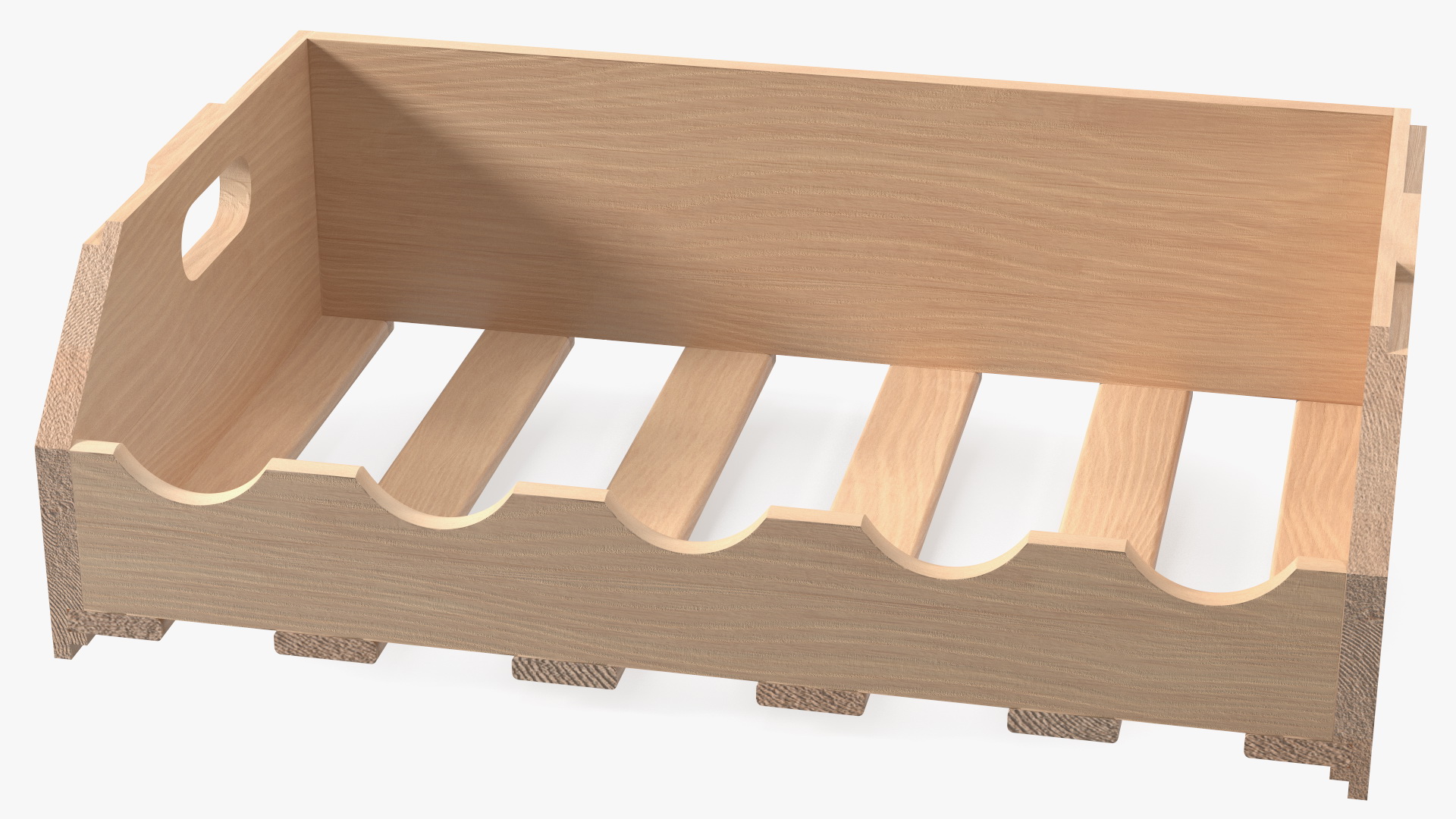 Beech Wood Bottle Rack 3D