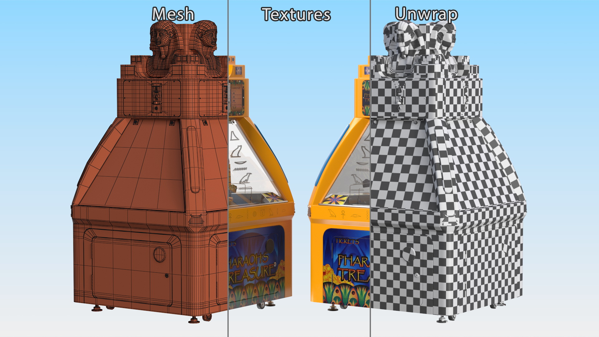 3D model Pharaoh Treasure Game Off