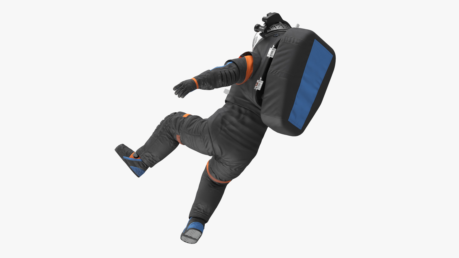 3D Astronaut Falling Pose Fur