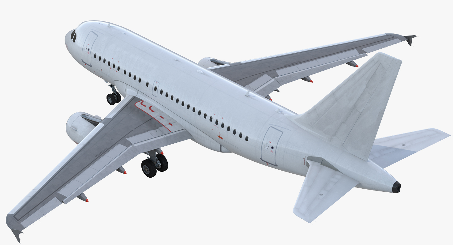 3D Airbus A318 Generic Rigged