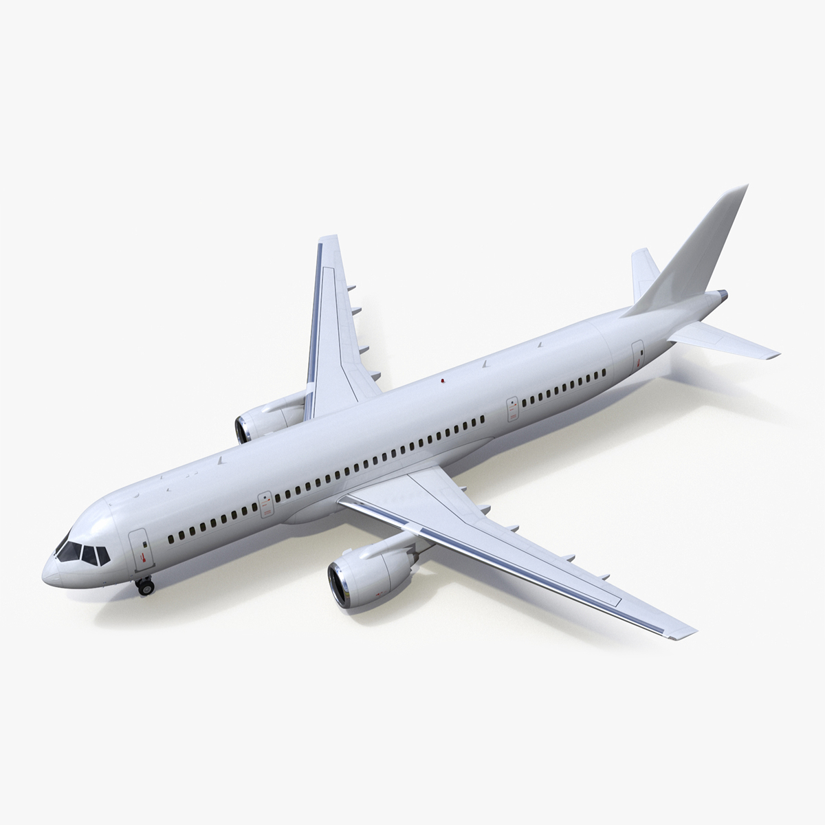 Single Aisle Airliner Rigged for Cinema 4D 3D