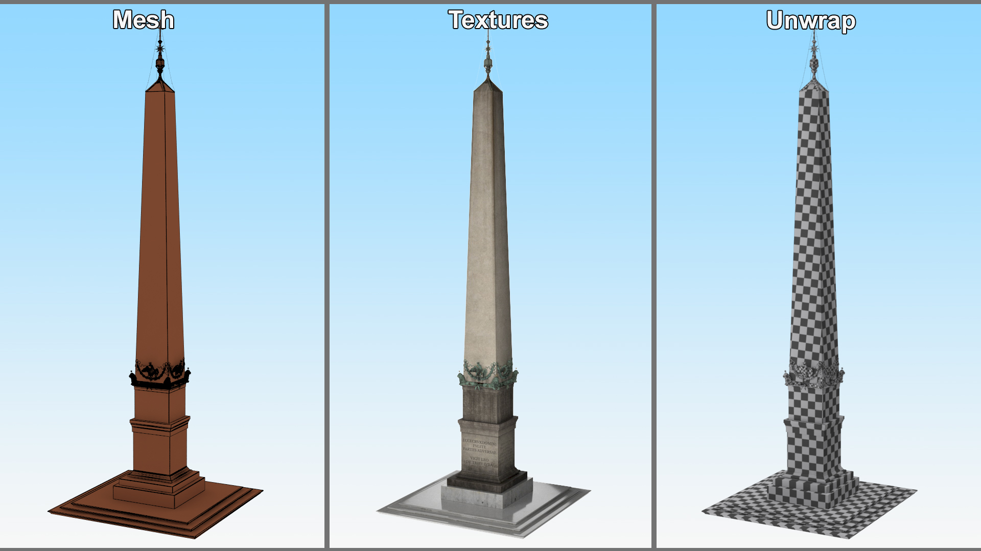 3D model Vatican City Obelisk