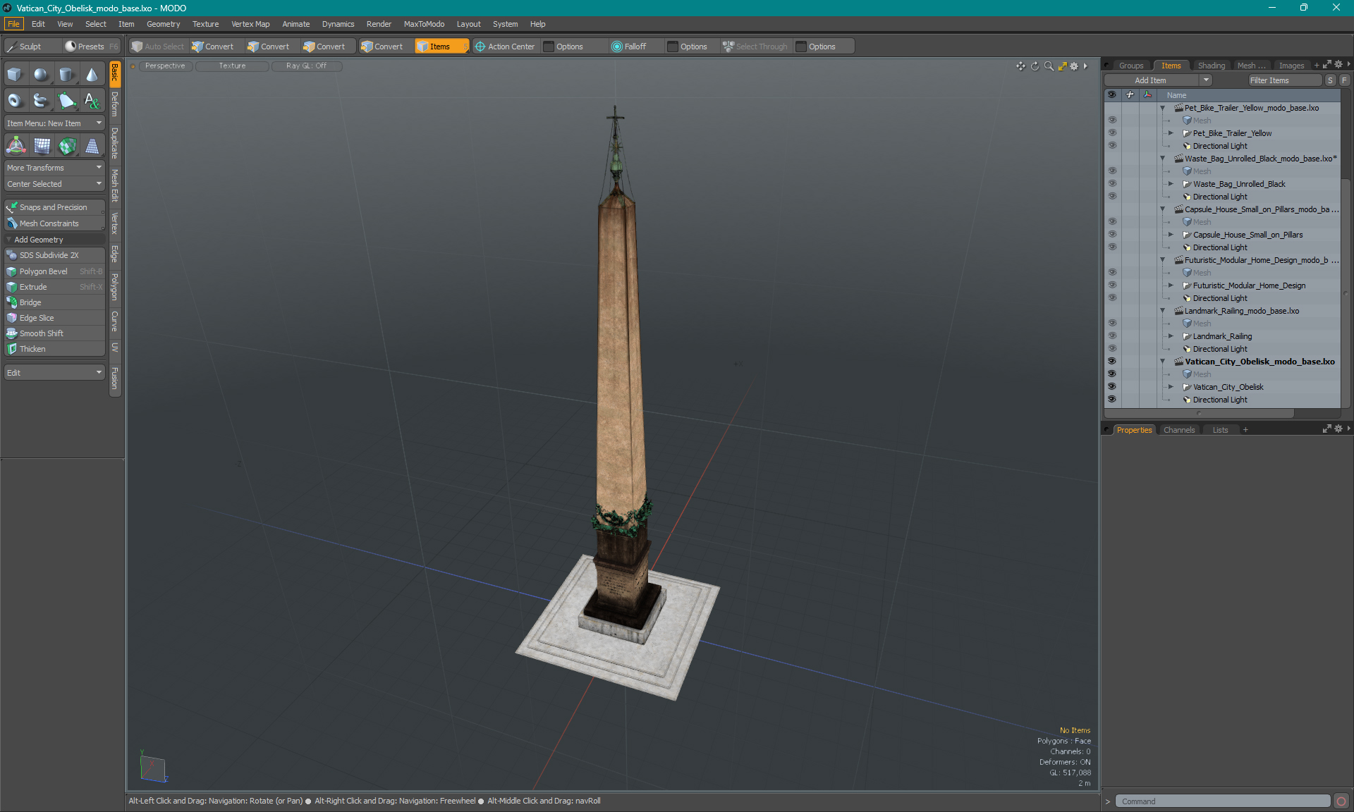 3D model Vatican City Obelisk