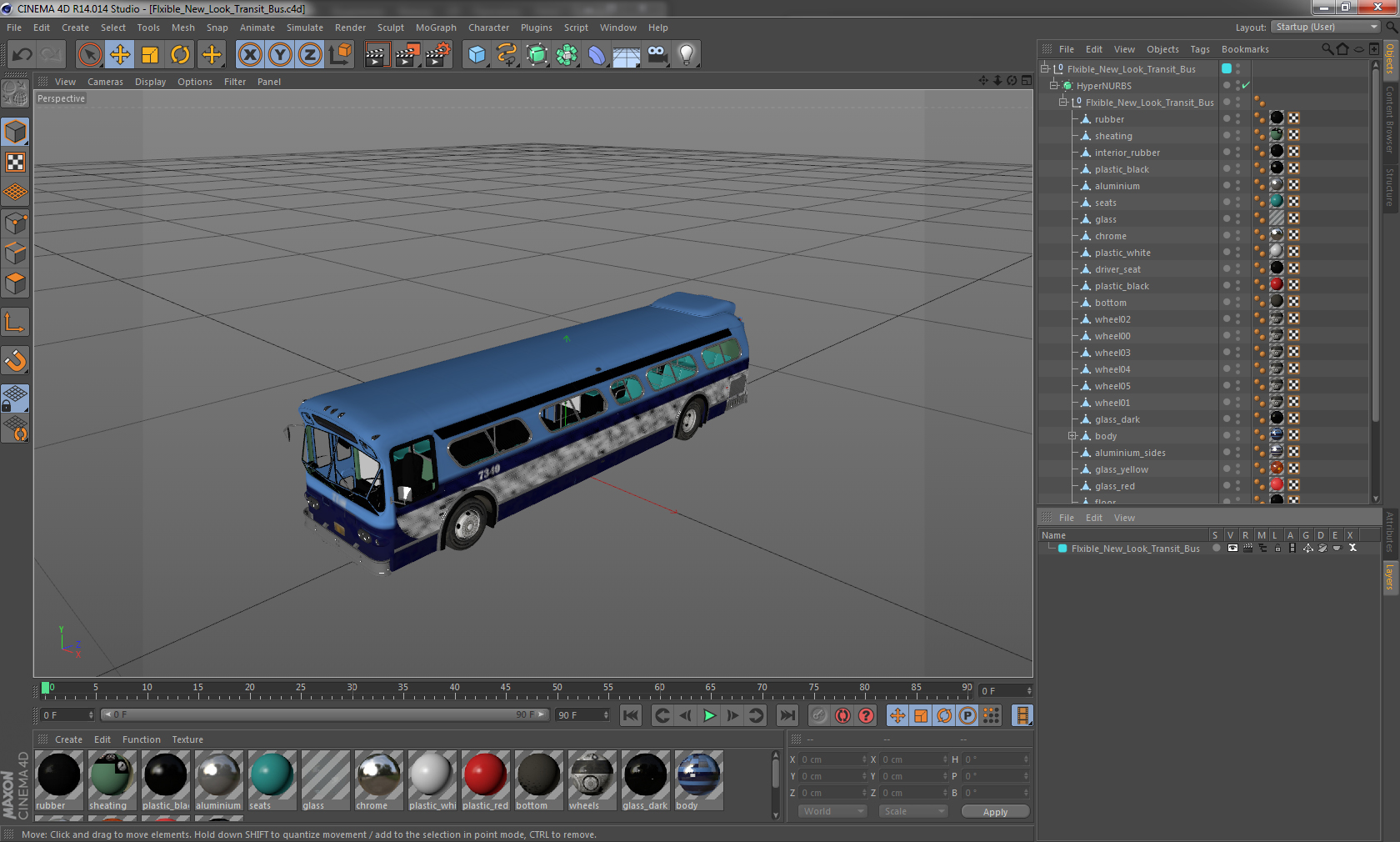 3D Flxible New Look Transit Bus model