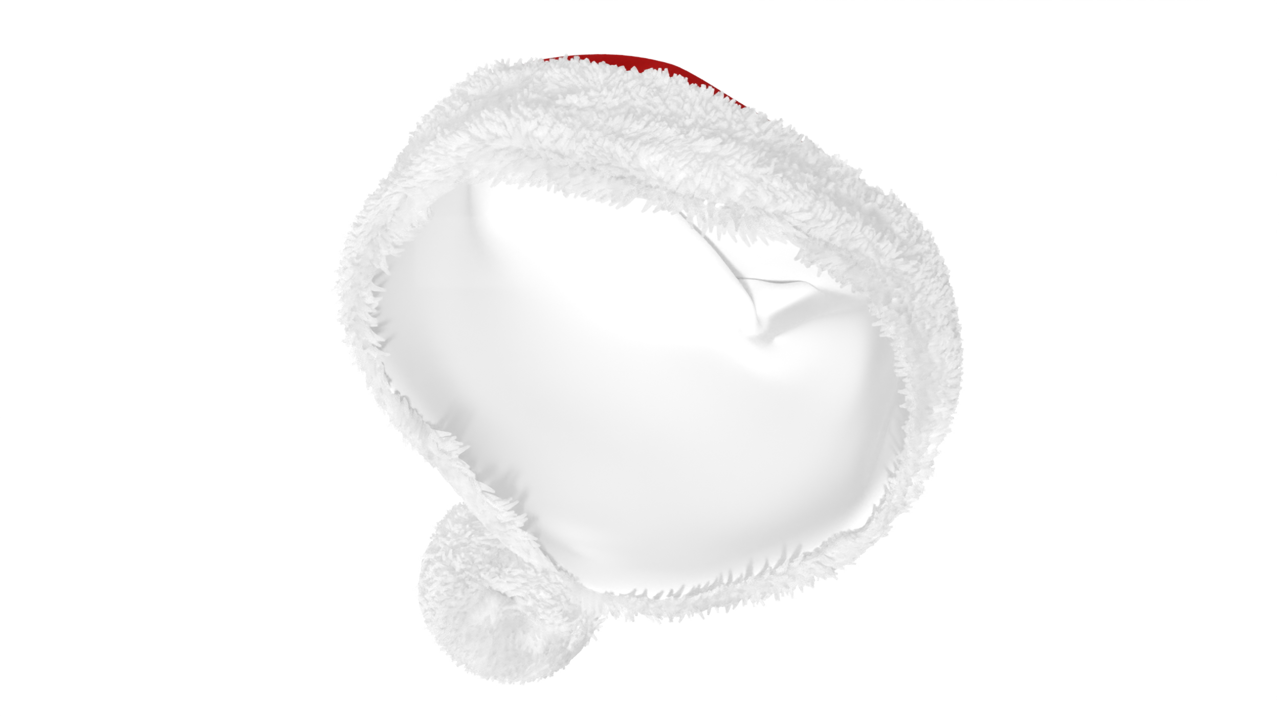 3D Christmas Santa Claus Red Hat Fur model