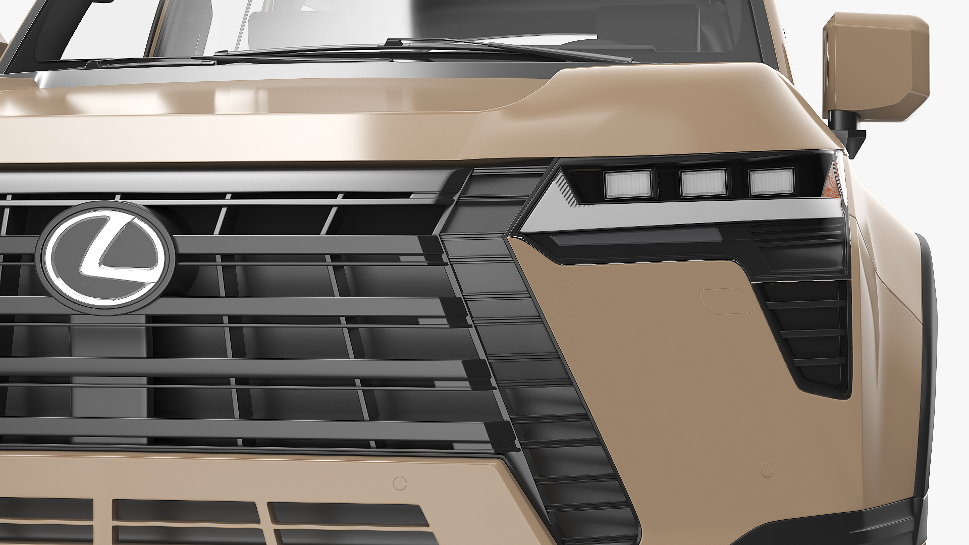 Lexus GX 550 SUV Brown Rigged 3D model