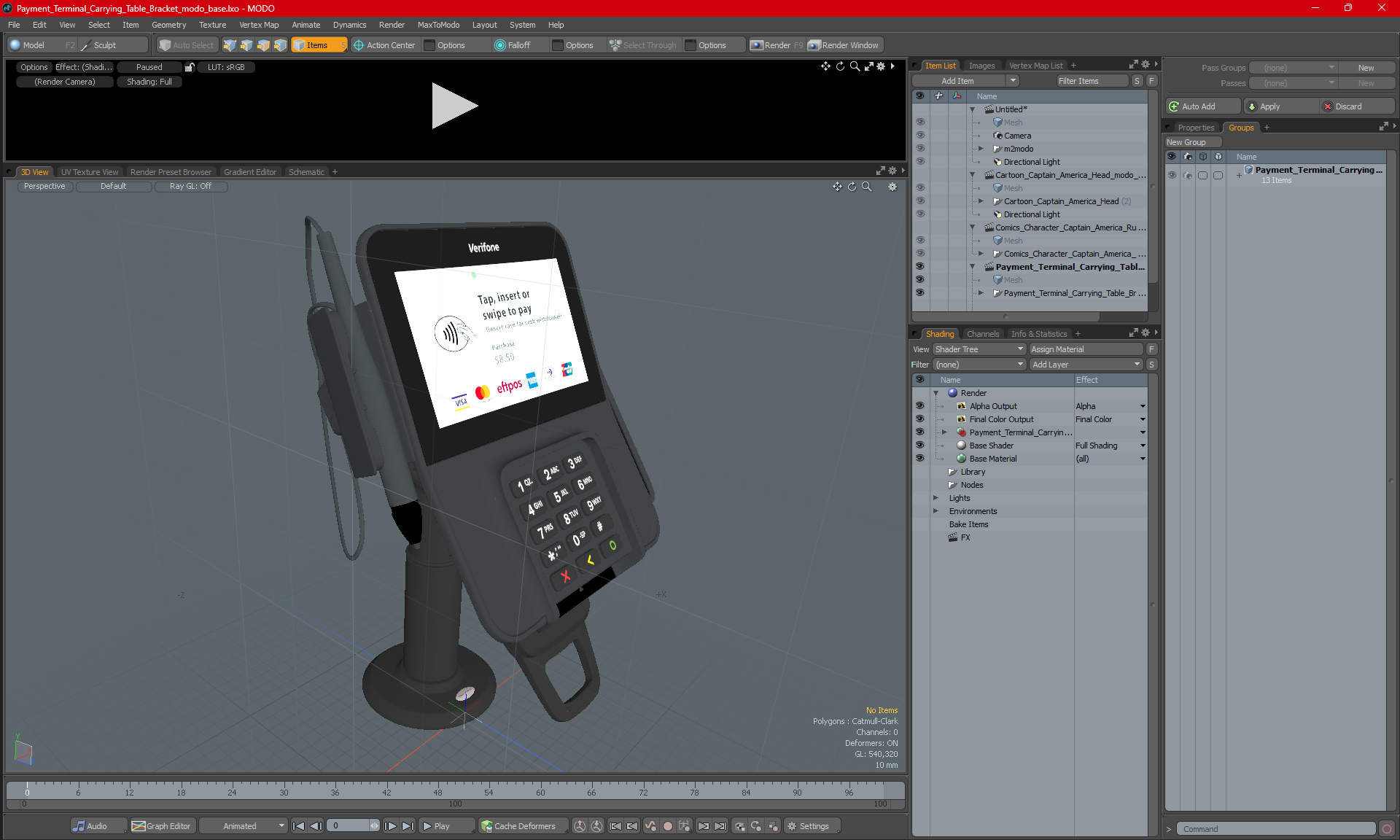 Payment Terminal Carrying Table Bracket 3D model