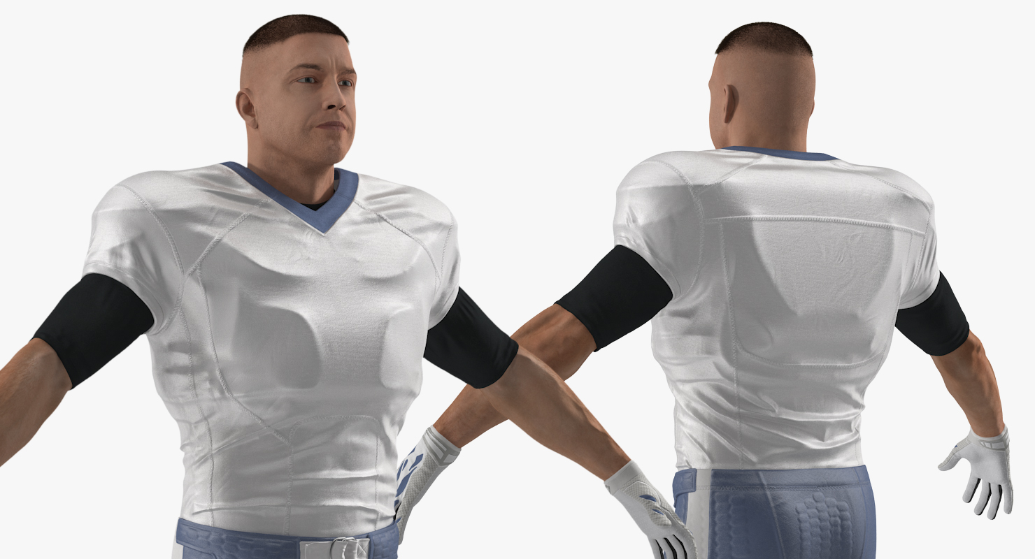 3D American Football Player Fur model