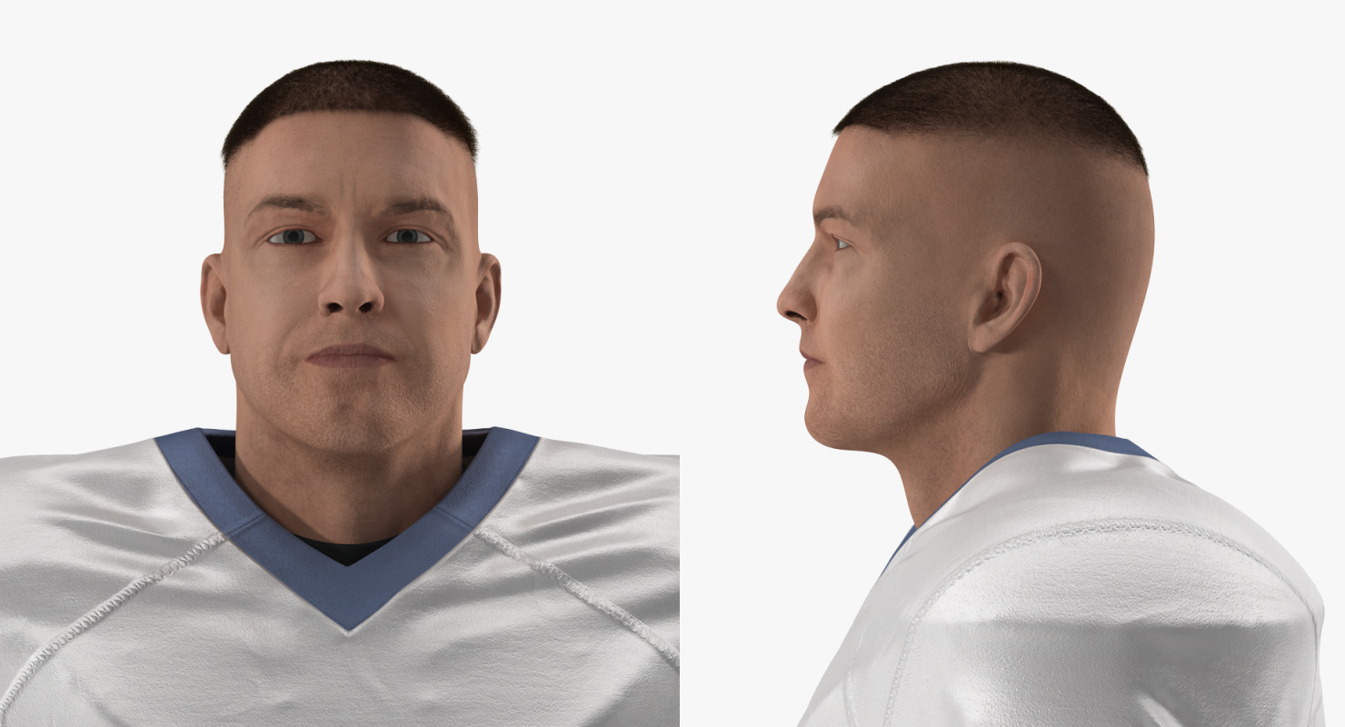 3D American Football Player Fur model