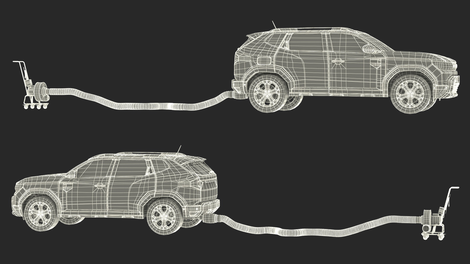 Vehicle Exhaust Extractor with Modern Crossover 3D