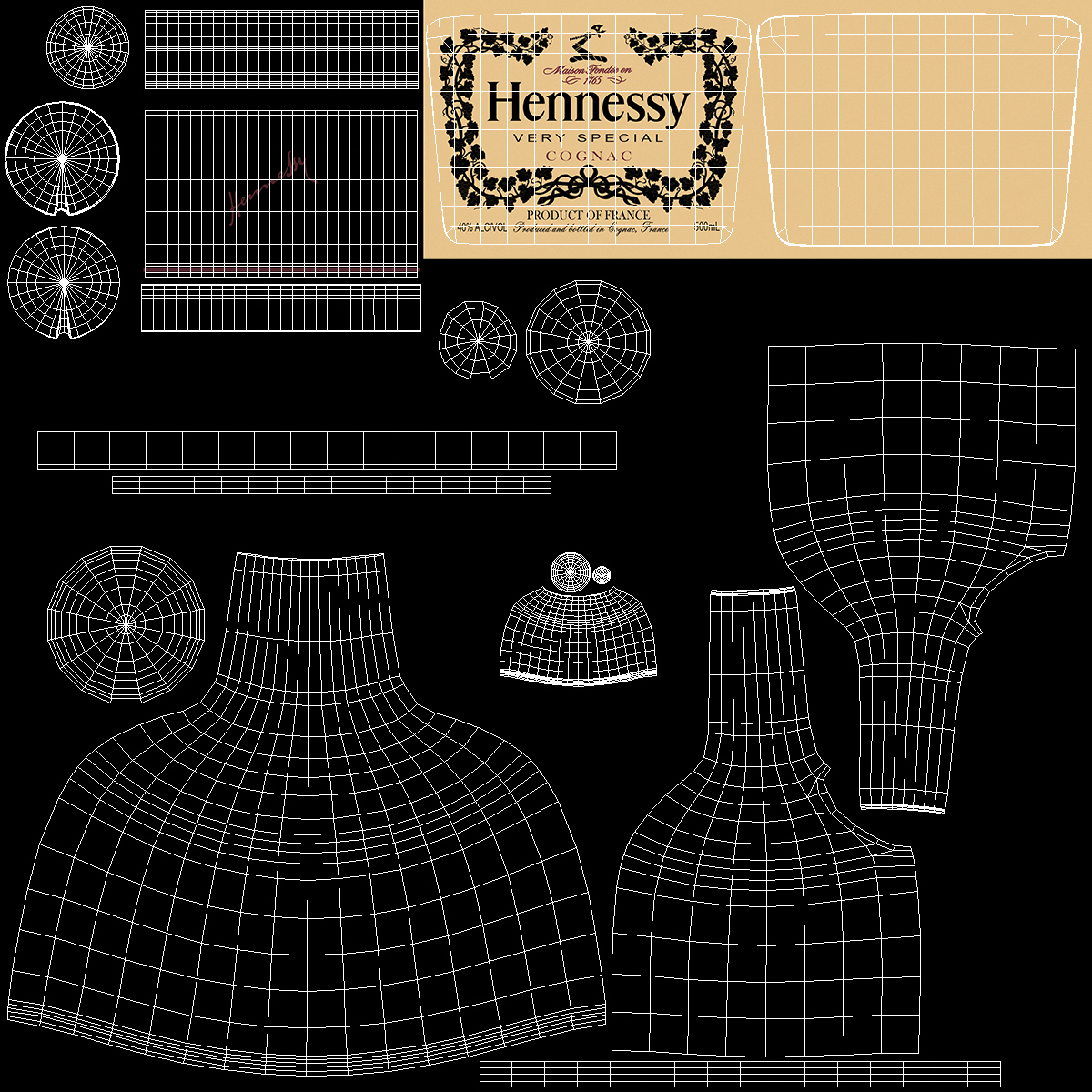 3D Hennessy VS Cognac model