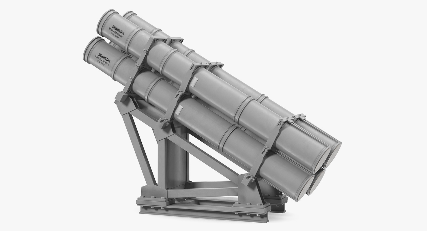 3D model MK 141 Missile Launching System RGM 84 Harpoon SSM Navy