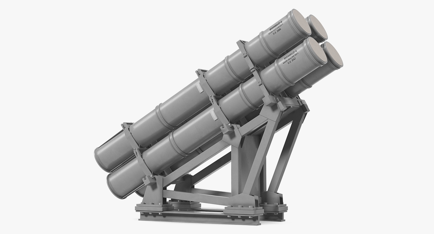 3D model MK 141 Missile Launching System RGM 84 Harpoon SSM Navy