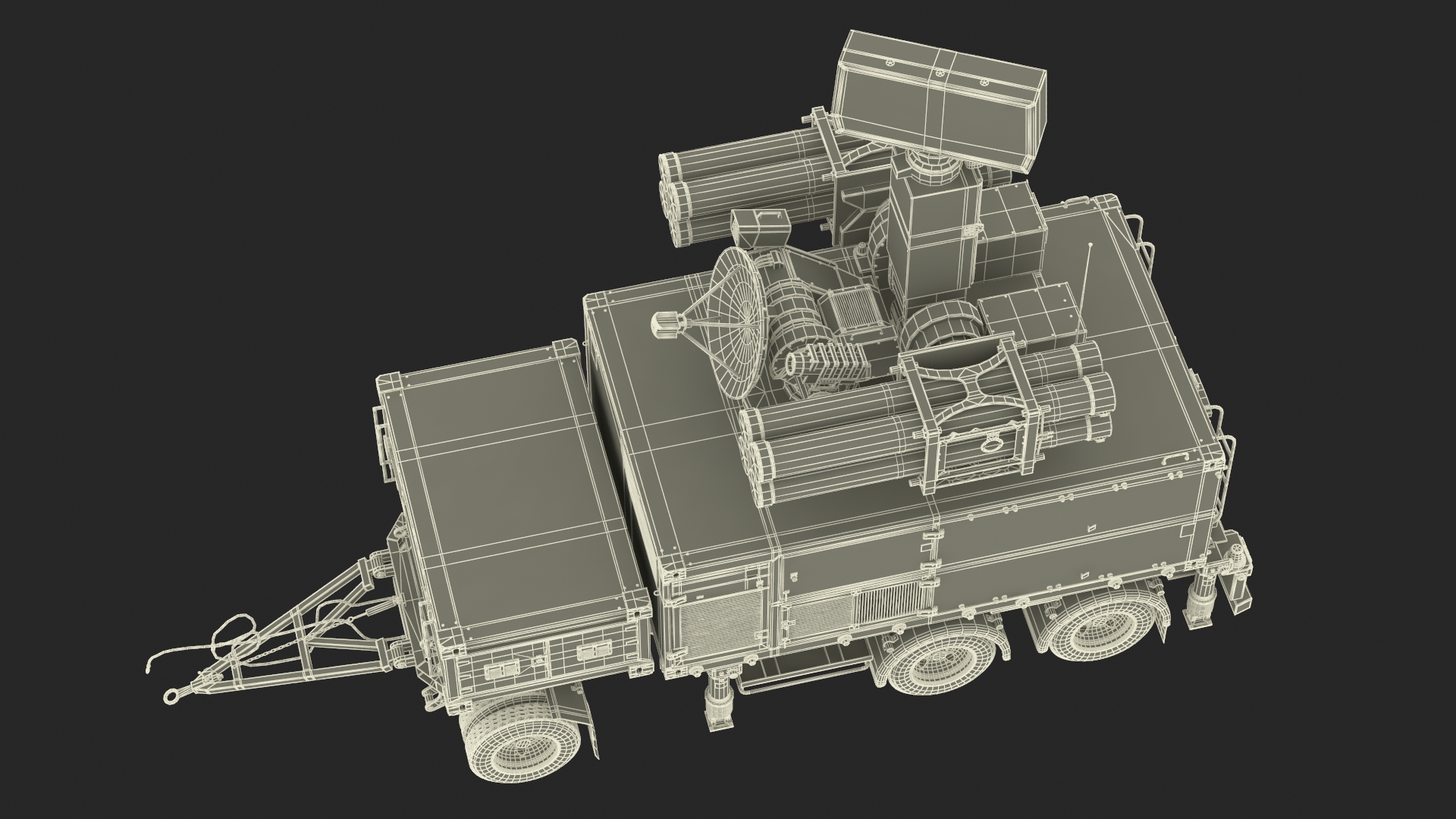 3D model Military Truck with Missile System Crotale NG