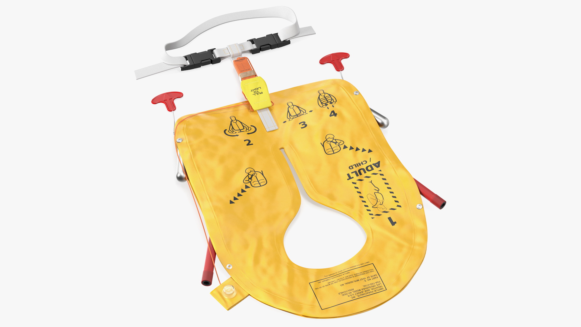 3D Airline Inflatable Life Vest model