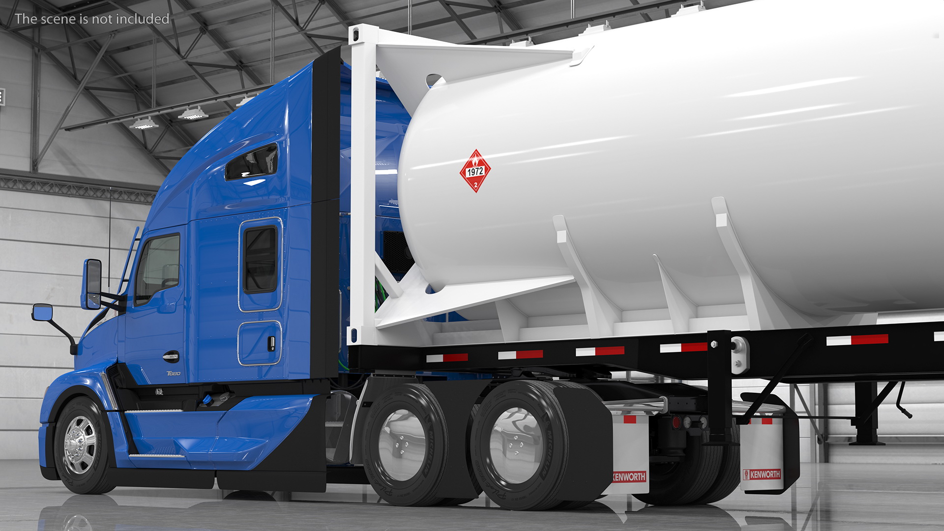 3D model Kenworth Truck with LNG Semi Trailer Gas Tank