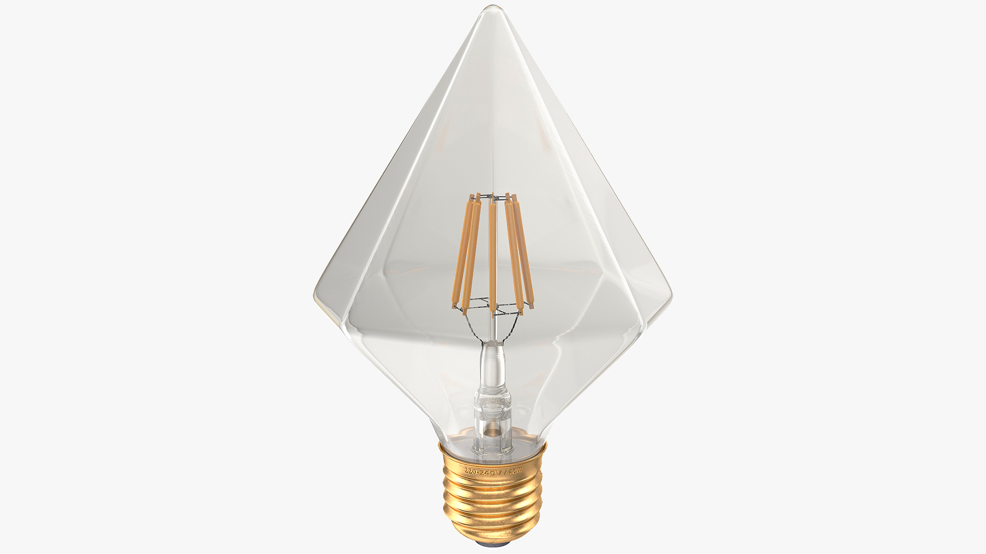 Diamond Shape Filament LED Light Bulb 3D