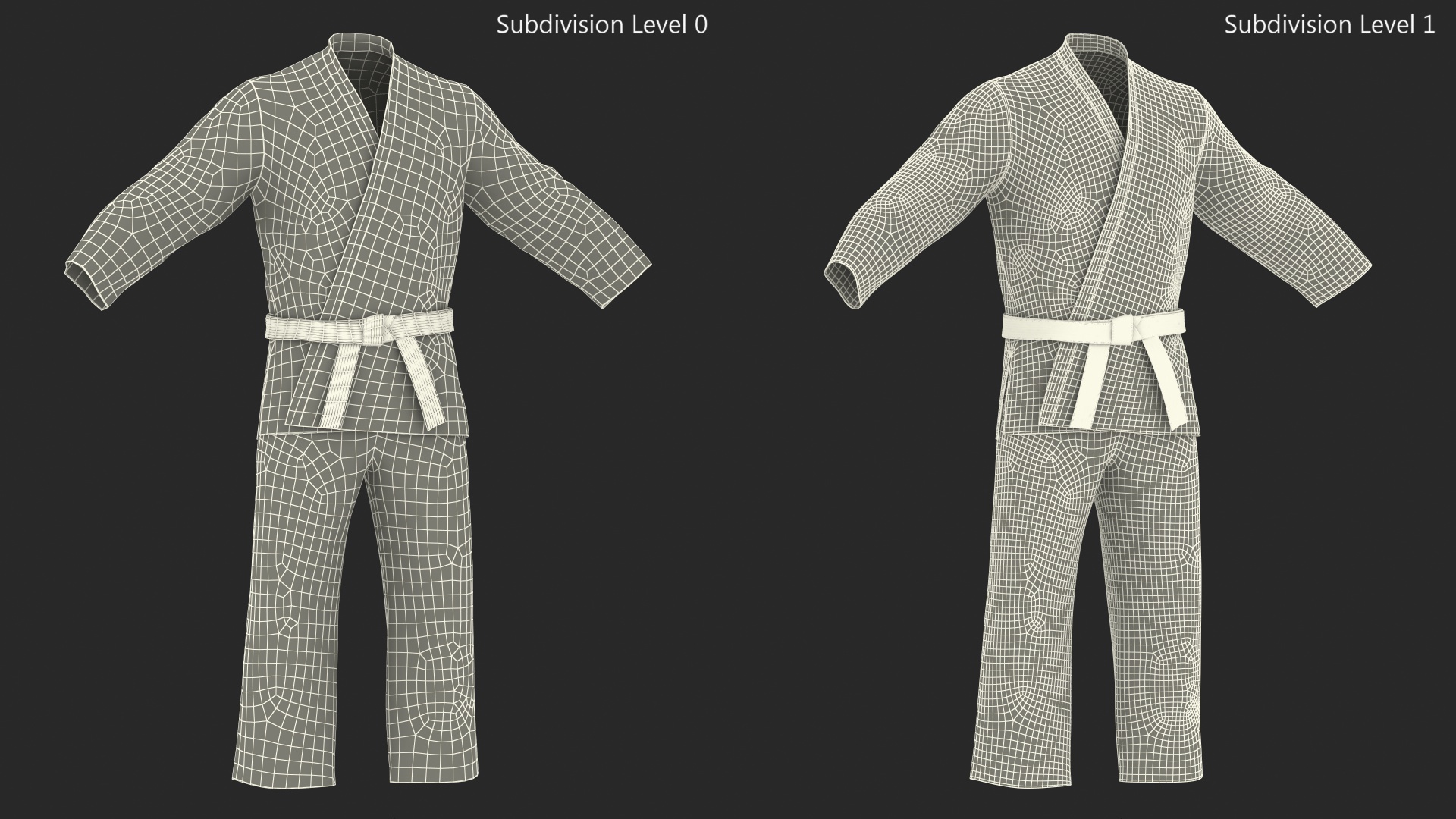 Karate Uniform Blue 3D model