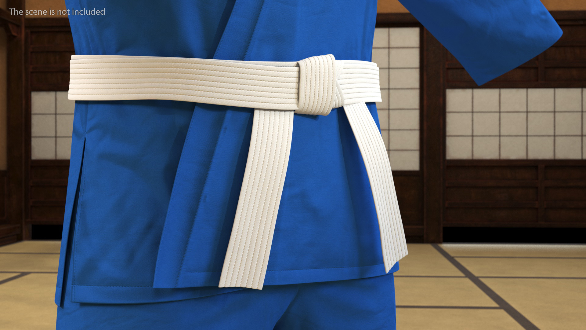 Karate Uniform Blue 3D model