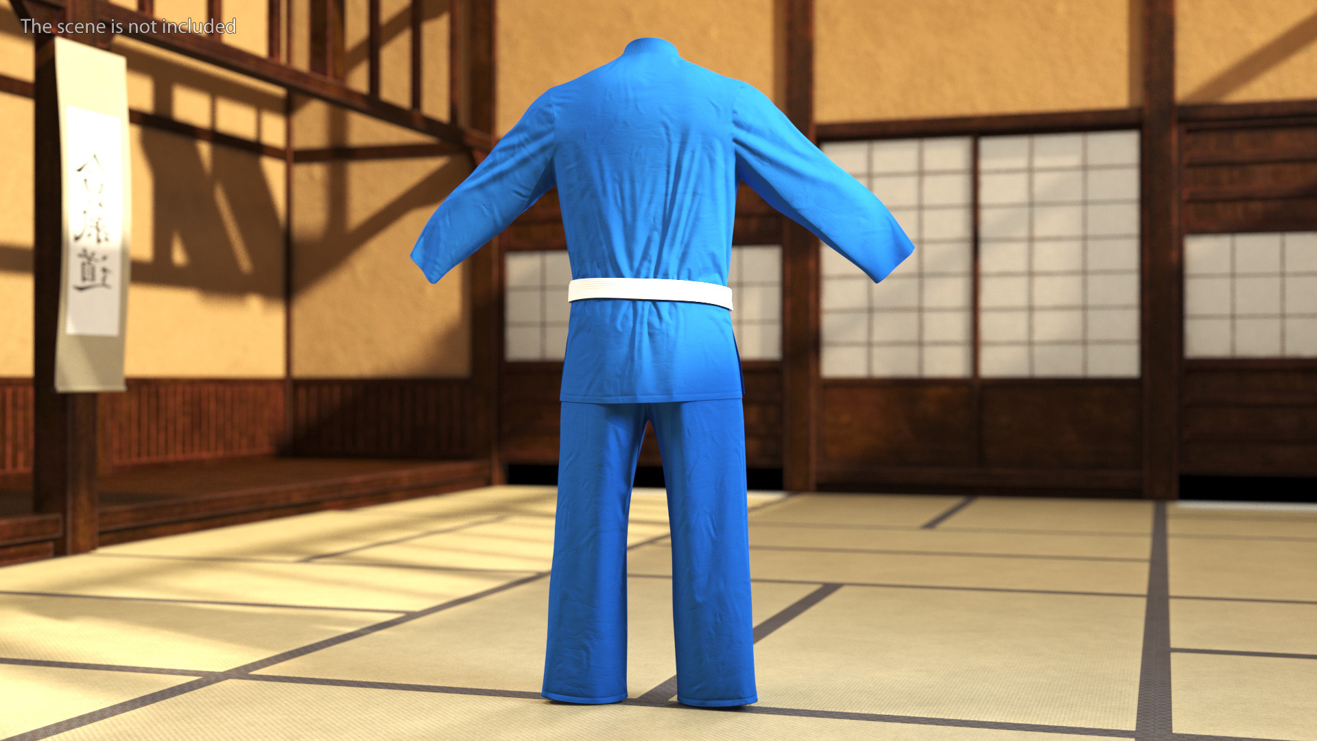 Karate Uniform Blue 3D model