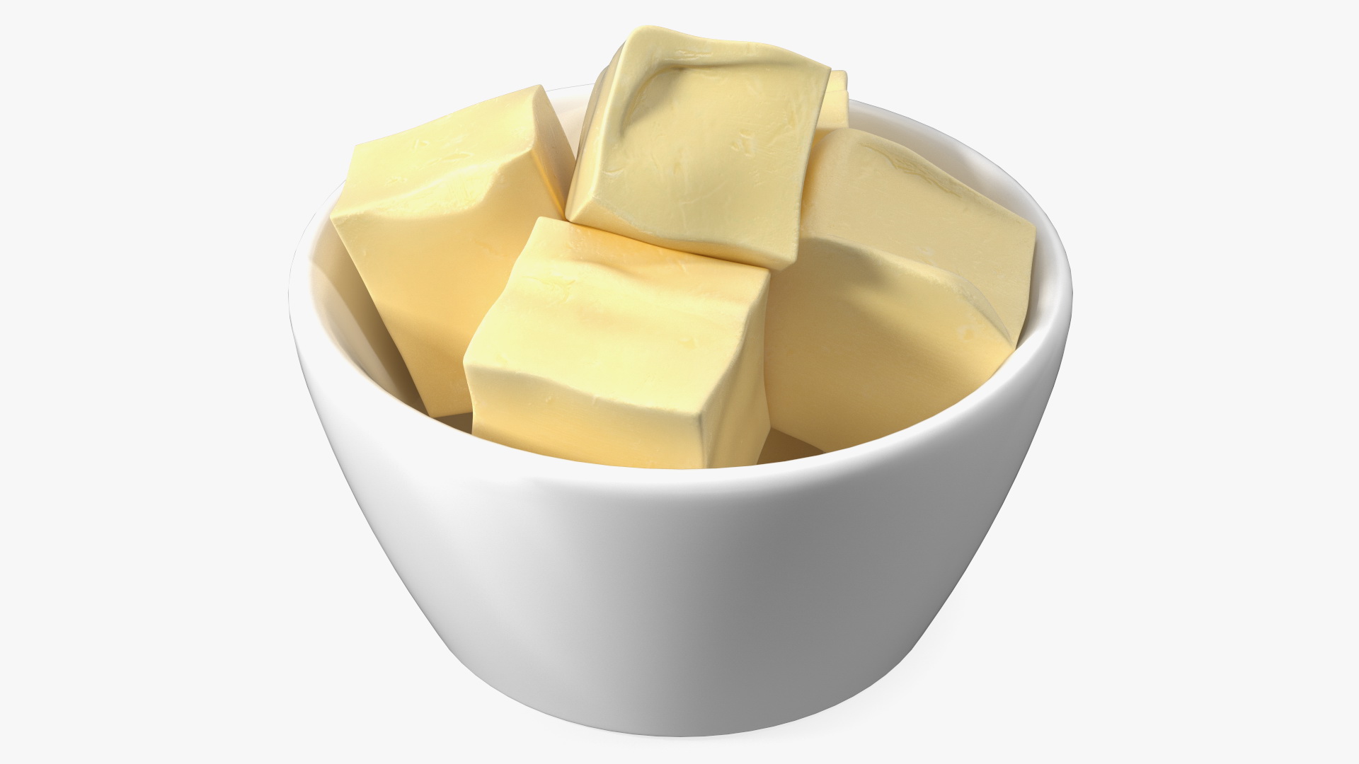 3D Butter Pieces in Bowl