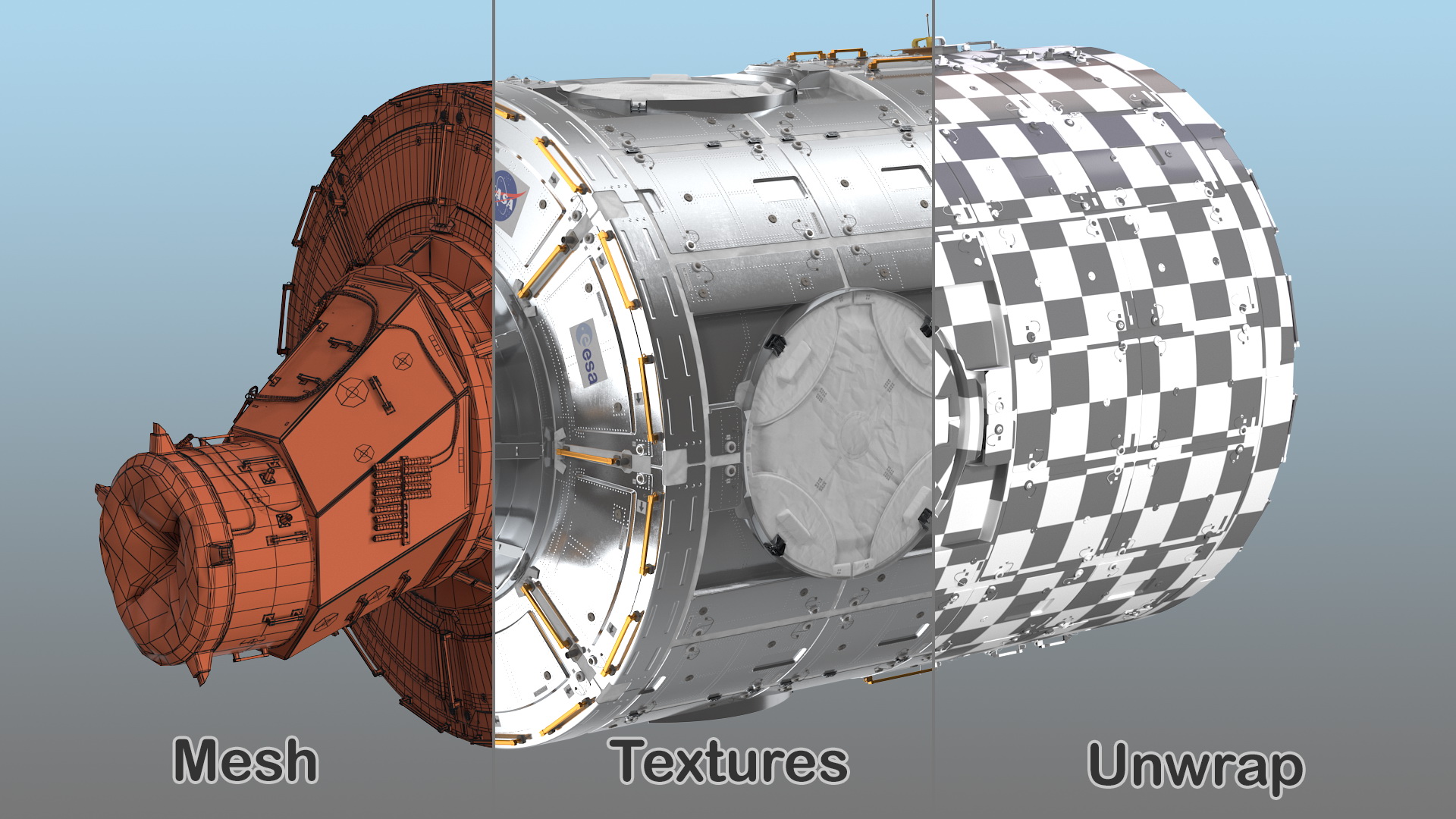 3D model ISS Module Harmony Node 2