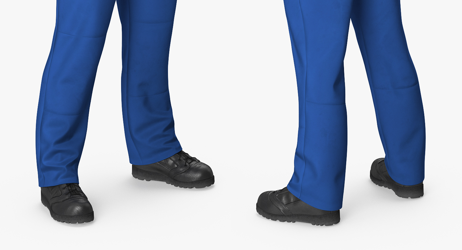 3D Worker Wearing Boiler Suit Rigged model