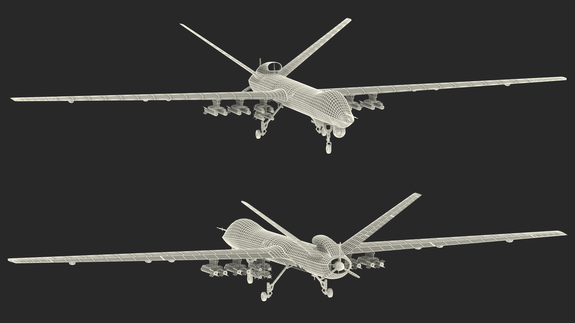 Hunter Killer Surveillance UAV Rigged 3D