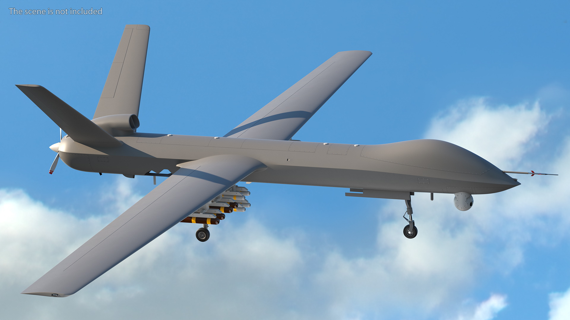 Hunter Killer Surveillance UAV Rigged 3D